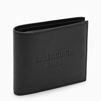 Balenciaga Duty Free Black Billfold Wallet Men In Gold
