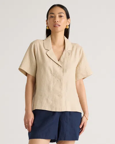Quince Women's Short Sleeve Shirt In Driftwood