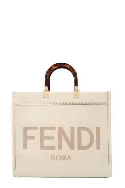 Fendi Women ' Sunshine' Shopping Bag In White