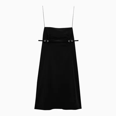 Givenchy Black Cotton Blend Mini Dress With Straps Women
