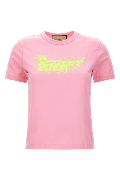 Gucci Sweet  T-shirt In Pink