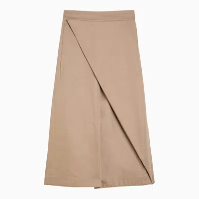 Loewe Cropped Wrap Trousers In Cream