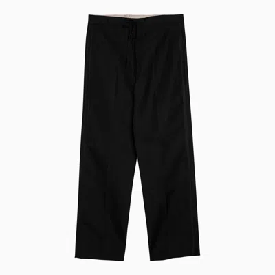 Maison Margiela Black Trousers With Laces At The Waist Men