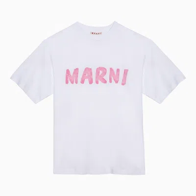 Marni White T-shirt With Logo-print Women