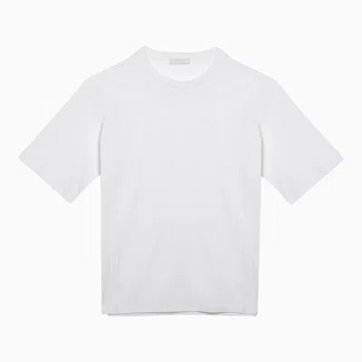 Prada White Logoed Crew-neck T-shirt Men