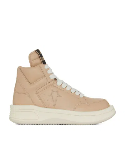 Rick Owens X Converse Drkshdw Turbowpn High-top Sneakers In Neutral