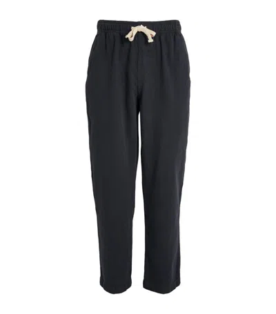 Frame Cotton Drawstring Trousers In Navy