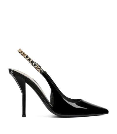 Gucci Patent Leather Signoria Slingback Pumps 105 In Black