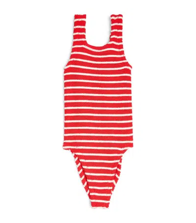 Hunza G Kids' Striped Classic Swimsuit (2-6 Years) In Multi