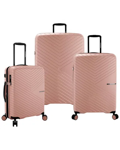 Traveler's Choice Vale 3pc Hardside Spinner Luggage Set In Pink