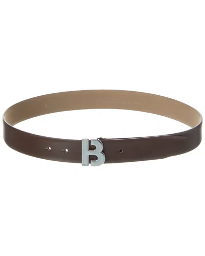 Hugo Boss Icon Leather Belt In Brown