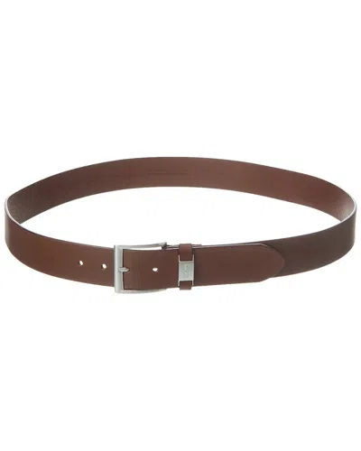 Hugo Boss Connio Leather Belt In Brown
