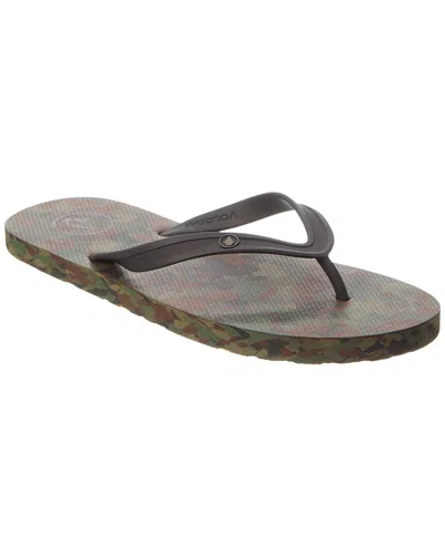 Volcom Rocker 2 Solid Flip Flop In Green