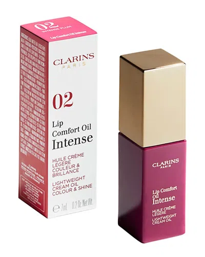 Clarins 0.2oz 02 Intense Plum Lip Comfort Oil Intense In White