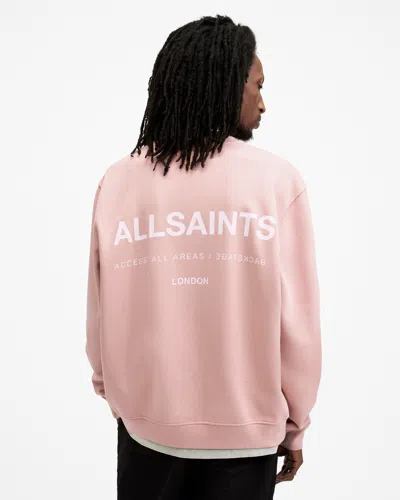 Allsaints Access Relaxed Fit Crew Neck Sweatshirt In Bramble Pink