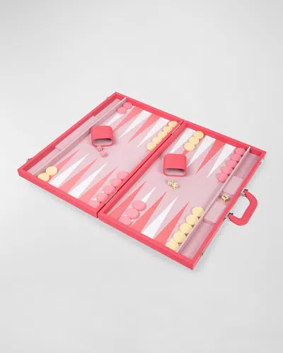 Brouk & Co Backgammon Set With Vegan Leather Case In Pink