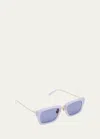 Jacquemus Les Lunettes Soli Acetate Rectangle Sunglasses In 640 Lilac