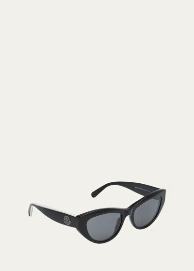 Moncler Modd Acetate Cat-eye Sunglasses In Grey