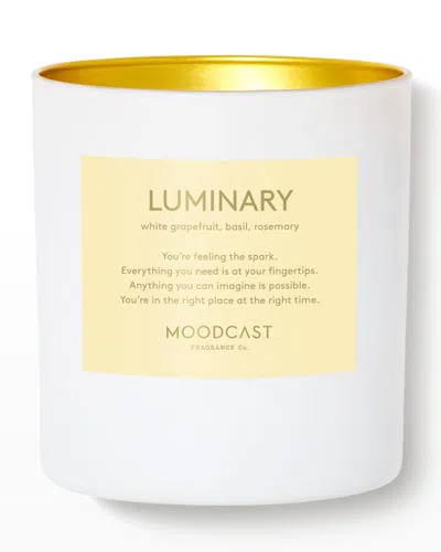 Moodcast Fragrance Co. 8 Oz. Luminary Candle In White And Gold