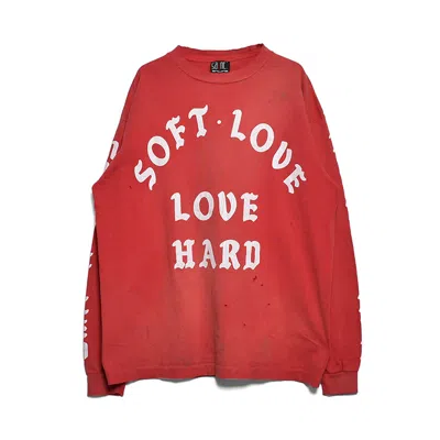 Saint Michael Soft Love L/s T-shirt In Red