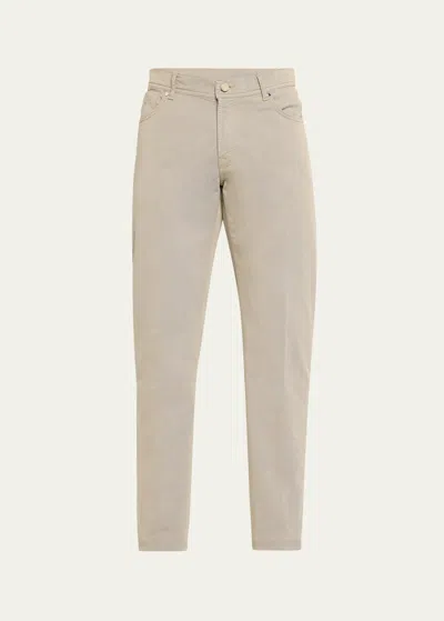 Marco Pescarolo Men's Micropique 5-pocket Pants In Grey Mix