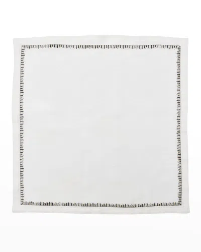 Kim Seybert Filament Napkin In White/black/gold