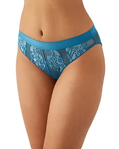 B.tempt'd By Wacoal Opening Act Lace & Mesh Cheeky Briefs In Faience