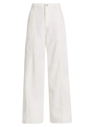 Rag & Bone Featherweight Arianna Ankle Wide Leg Jeans In White