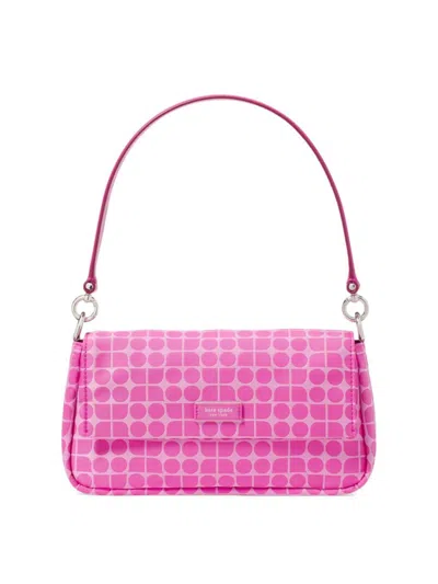 Kate Spade New York Jacquarded Fabric Convertible Crossbody In Pink