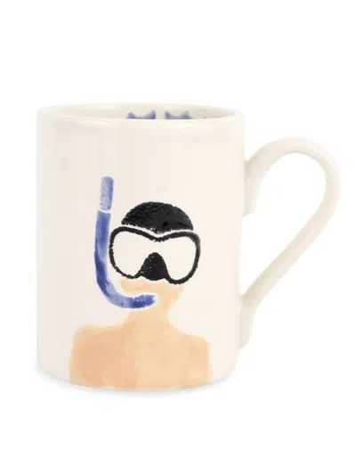 Vietri Riviera Scuba Mug In Diver