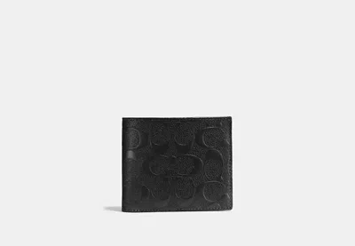 Coach Outlet 3 In 1 Wallet In Signature Leather In Black