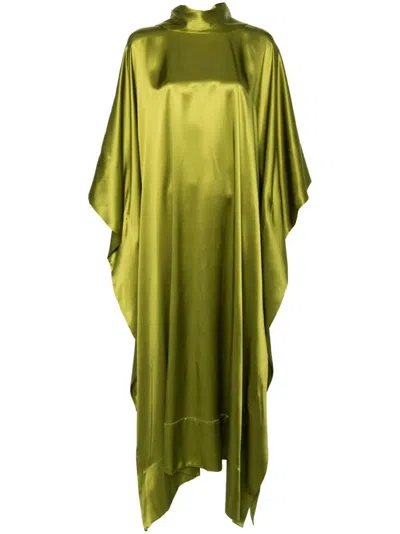 Taller Marmo New Age Silk Maxi Dress In Green