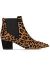 TABITHA SIMMONS LEOPARD SHADOW PONY LEATHER ANKLE BOOTS,SHADOW12313115