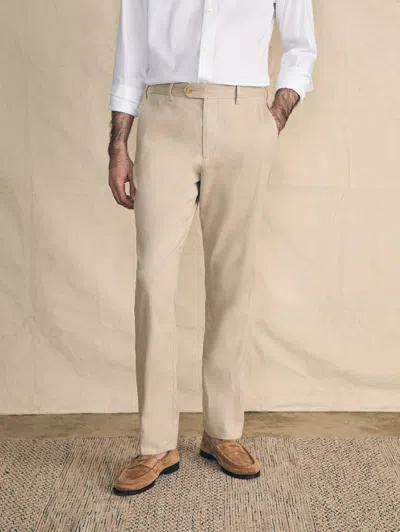 Faherty Movement&trade; Flex Linen Trouser Pants In Natural