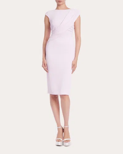 Badgley Mischka Women's Asymmetric Drape Dress In Pink