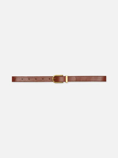 Frame Simple Art Deco Belt Whiskey 100% Leather In Brown