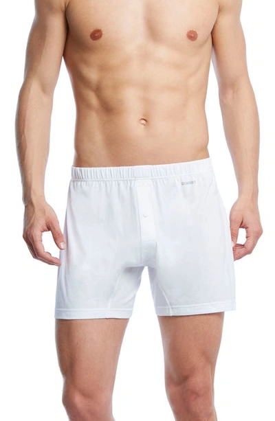 2(x)ist Pima Cotton Knit Boxers In White/ White/ White