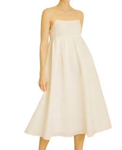 Storia Spaghetti Strap Dress In Ivory In Multi
