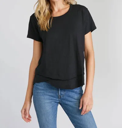 Chrldr Ava Mock Layer T-shirt In Black