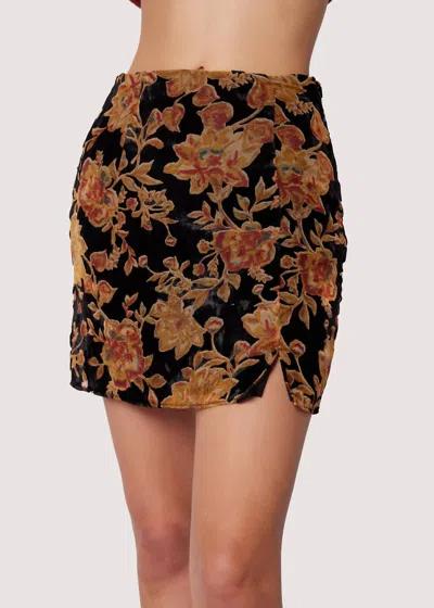 Lost + Wander Cabin Hideaway Mini Skirt In Black Floral