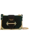 PRADA Cahier Box velvet shoulder bag