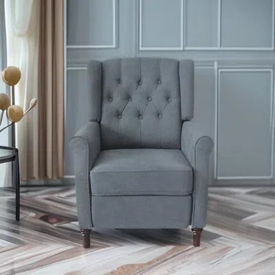 Simplie Fun Redde Boo Design Classic Dark Gray Waterproof Fabric Living Room Pull Button Sofa