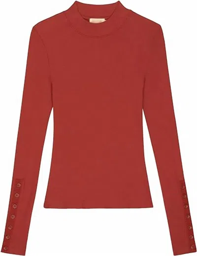 Nation Ltd Organic Parker Long Sleeve In Brick House In Red