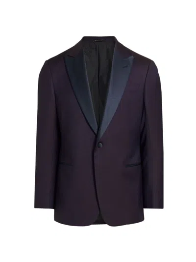 Giorgio Armani Maroon Dinner Jacket In Purple