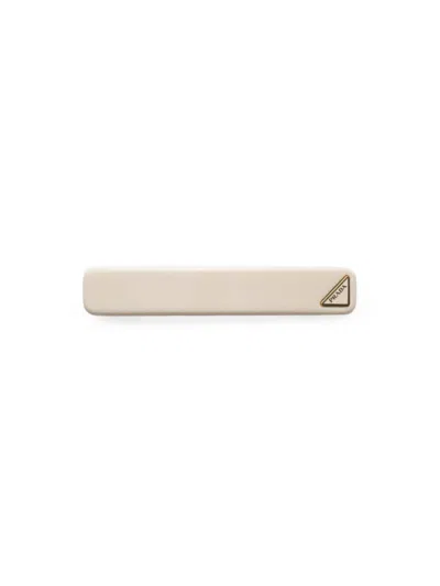Prada Women's Plexiglas Hair Clip In Beige Khaki
