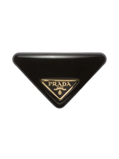 Prada Plexiglas Hair Clip In Black