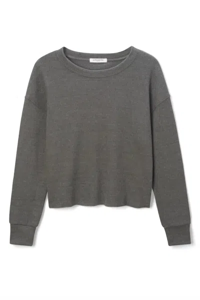 Perfectwhitetee Isla Cozy Ribbed Pullover In Charcoal In Grey
