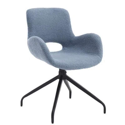 Simplie Fun Ts Teddy Velvet Upholstered Chair In Blue