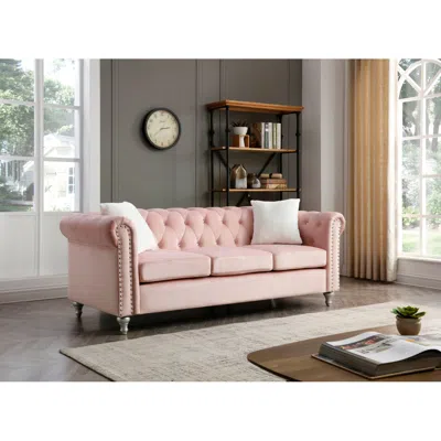 Simplie Fun Raisa G864a Sofa, Pink