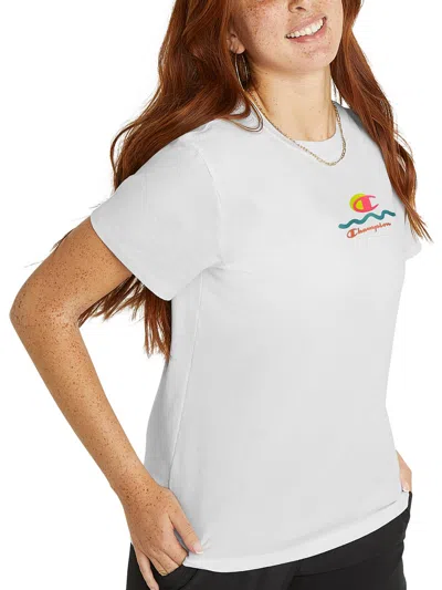 Champion Womens Lounge Logo Shirts & Tops In White